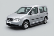 Volkswagen Caddy 2004–2010 Sidosteg Allmond Black (2 st, aluminium) foto 1