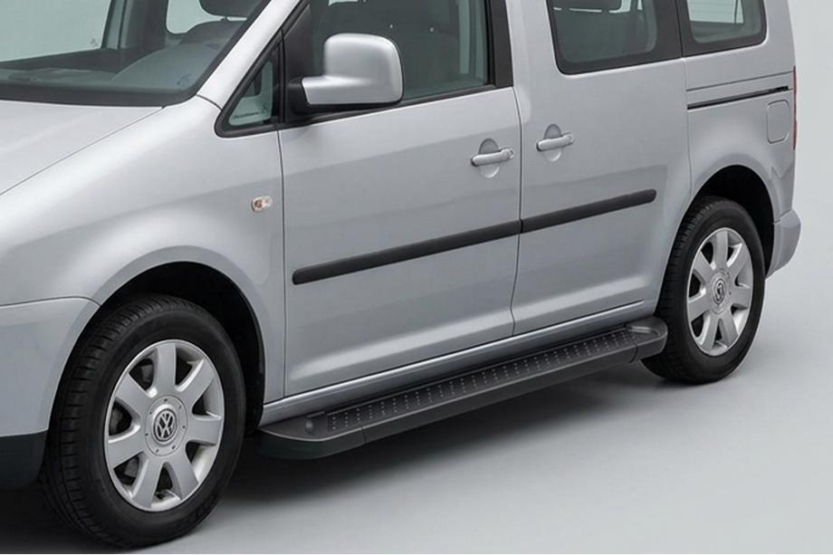 Volkswagen Caddy 2010–2015 Sidosteg Allmond Black (2 st, aluminium) Image