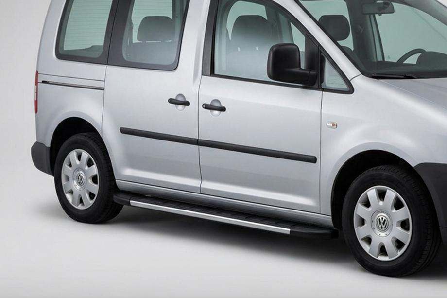 Volkswagen Caddy 2010–2015 Sidosteg Duru (2 st, aluminium) Maxi hjulbas Image