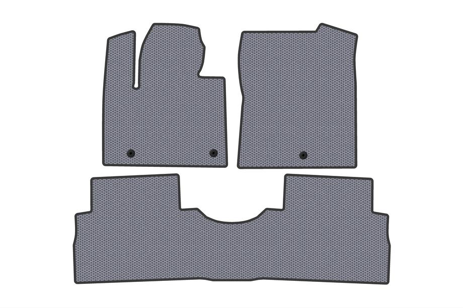 Hyundai Santa Fe 4 2018–2023 Gummimattor Carsuit (2 rader, grå) Image