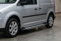 Volkswagen Caddy 2010–2015 Sidosteg Rainbow (2 st, aluminium) Standardbas foto 1