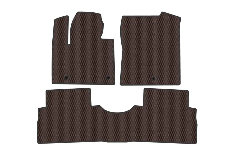 Hyundai Santa Fe 4 2018–2023 Gummimattor Carsuit (2 rader, brun) Image