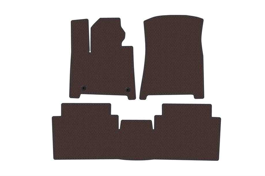 Hyundai Santa Fe 5 2023– Gummimattor Carsuit (2 rader, brun) Image
