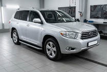 Toyota Highlander 2008–2013 Sidosteg Tayga Grey (2 st, aluminium) foto 1