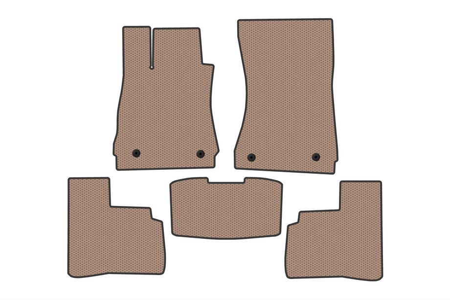 Mercedes S-class W221 2005–2013 Gummimattor Carsuit (Short, Beige) Image