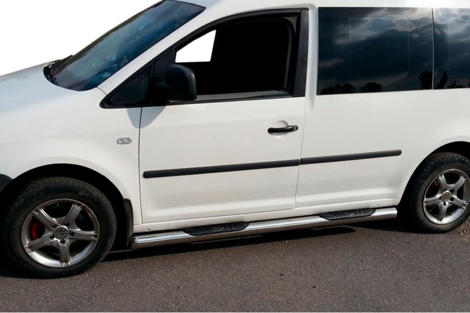 Volkswagen Caddy 2020– Sidorör BB001 (2 st, rostfritt stål) Ø60, Maxi-version Foto 4