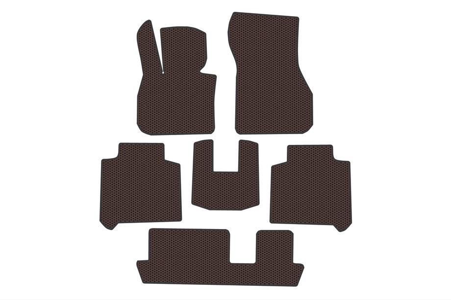 BMW 2-serien Active Tourer F45/F46 2014–2021 Carsuit gummimattor för kupén (3 rader, för F46, brun) Foto 1