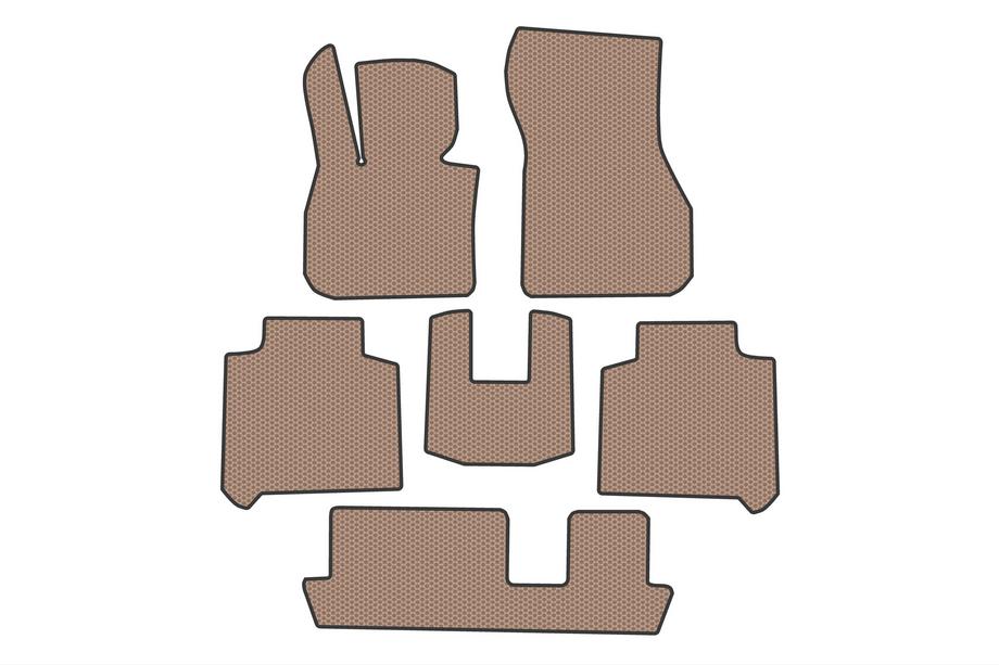 BMW 2-serien Active Tourer F45/F46 2014–2021 Carsuit gummimattor (3 rader, för F46, beige) Image