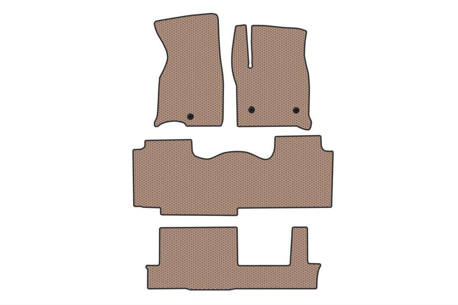 Chevrolet Tahoe 2020– Gummimattor Carsuit (3 rader, Beige) Image