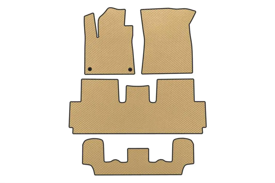 Citroen C-4 Picasso 2013–2022 EVA bilmattor (för Grand, 3 rader, beige) Image