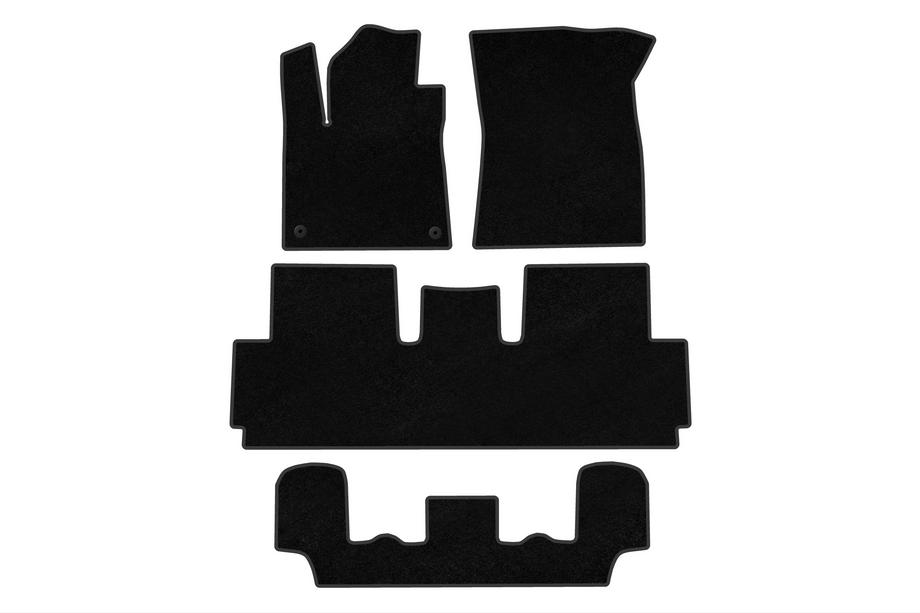 Citroen C-4 Picasso 2013–2022 Deluxe textilmattor (för Grand, 3 rader, svart) Image