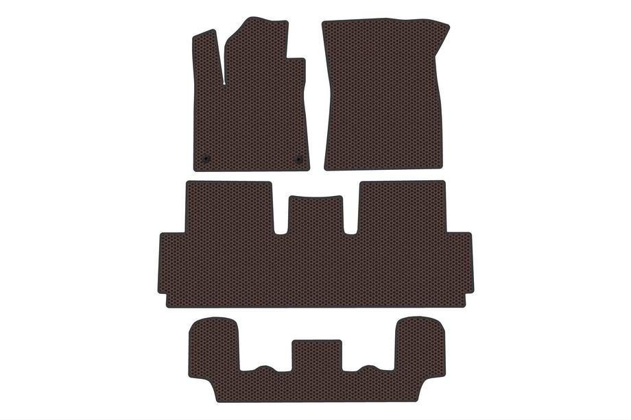 Citroen C-4 Picasso 2013–2022 Gummimattor Carsuit (för Grand, 3 rader, brun) Image
