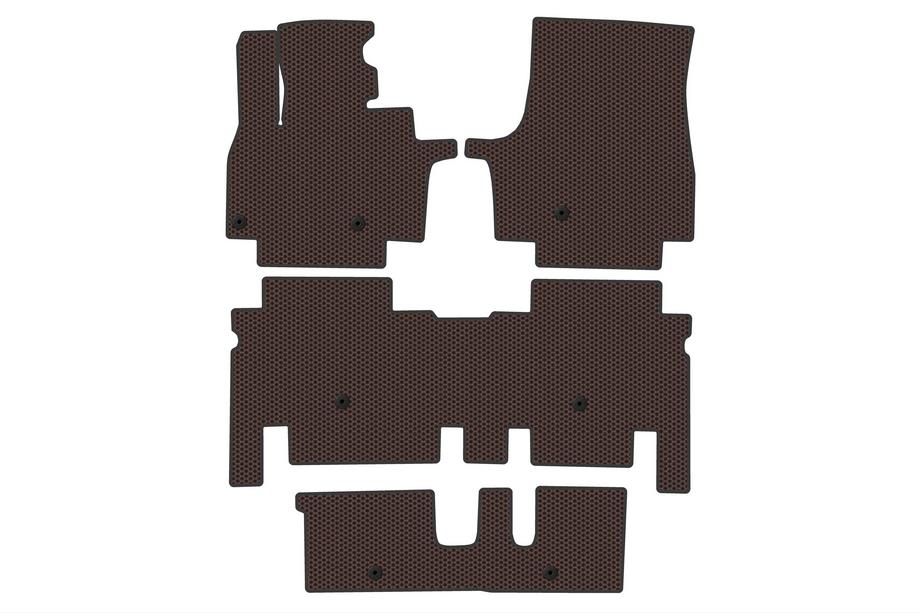 KIA EV9 Gummimattor Carsuit (3 rader, brun) Image