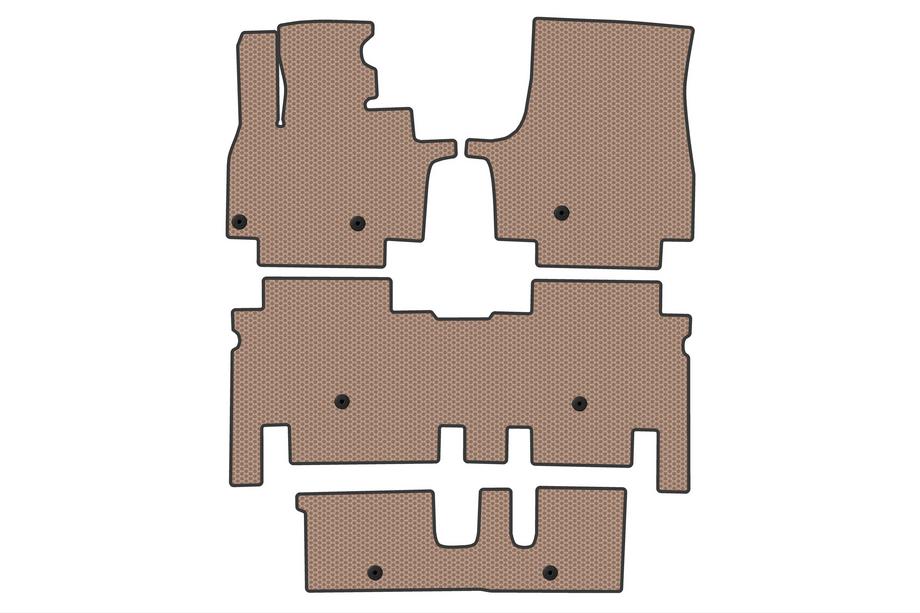 KIA EV9 Gummimattor Carsuit (3 rader, Beige) Image