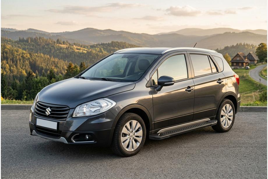 Suzuki SX4 S-Cross 2013–2016 Sidosteg Allmond Black (2 st, aluminium) Image
