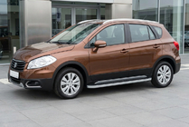 Suzuki SX4 S-Cross 2013–2016 Sidosteg Tayga Grey (2 st, aluminium) foto 1