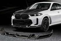 BMW X6 G06 2019–2027 Frontläpp Lip LRT till främre stötfångare (för M-Sport 2023+, kolfiber) foto 1