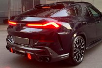 BMW X6 G06 2019–2027 Bakre stötfångardiffusor med LRT avgasändrör (för M-Sport 2023+, Carbon) foto 3