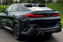 BMW X6 G06 2019–2027 Bakre stötfångardiffusor med LRT avgasändrör (för M-Sport 2023+, Carbon) foto 2