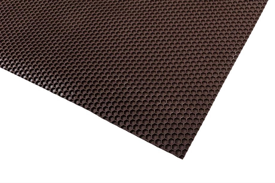Gummimatta på rulle till bilmattor 120×100 cm (honeycomb, brun) Foto 10