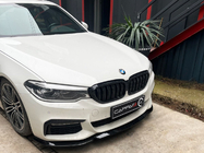 BMW 5-serien G30/G31 2017–2023 Frontläpp till stötfångaren Lip EuroCap (för M-Sport 2017-2020, blanksvart) foto 1