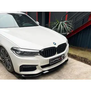 Frontläpp till stötfångaren Lip EuroCap (för M-Sport 2017-2020, blanksvart) BMW 5-serien G30/G31 2017–2023 foto 1