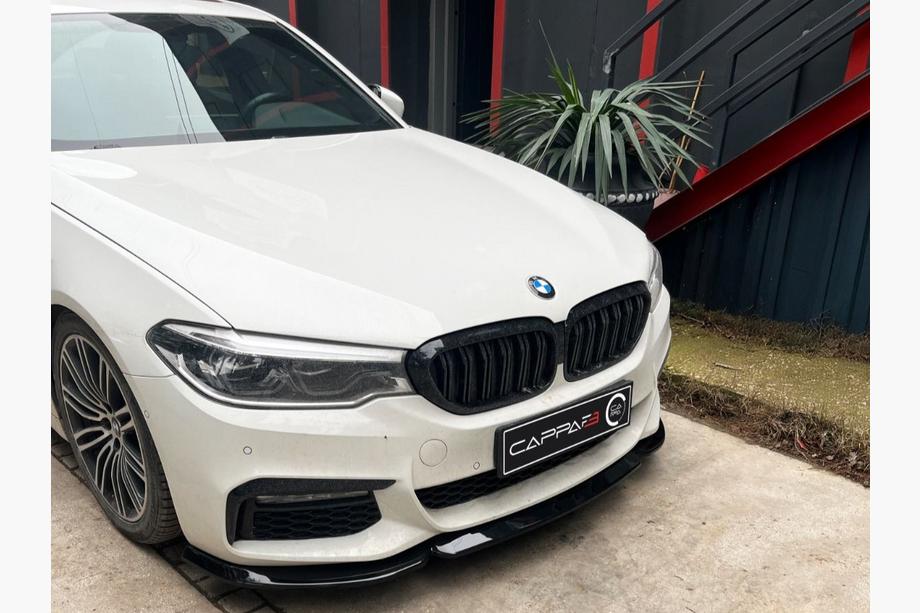 BMW 5-serien G30/G31 2017–2023 Frontläpp till stötfångaren Lip EuroCap (för M-Sport 2017-2020, blanksvart) Image