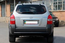 Hyundai Tucson JM 2004– Bakre skyddsbåge AK002 Black (rostfritt stål) foto 3