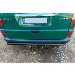 Bakre skyddsbåge AK002 Black (rostfritt stål) Mercedes Vito W639 2004–2014 foto 3