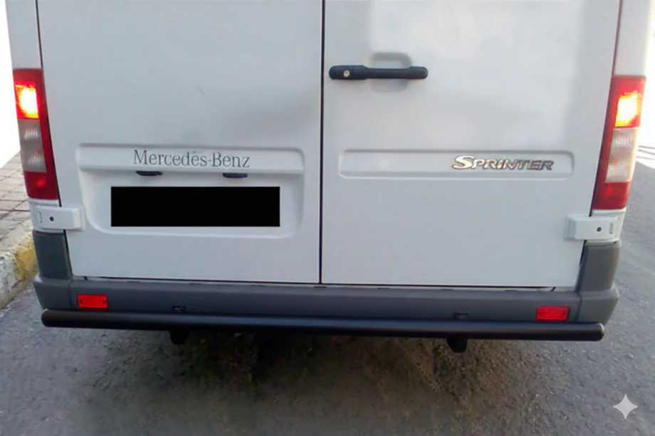 Mercedes Sprinter W901/902/903/904/905 1995–2006 Bakre skyddsbåge AK002 Black (rostfritt stål) Image
