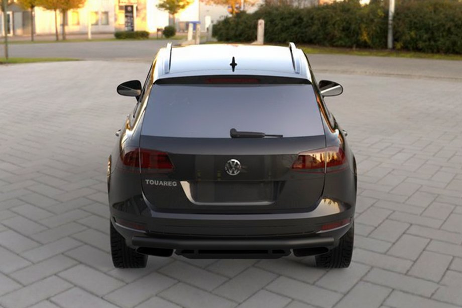 Volkswagen Touareg 2010–2018 Bakre skyddsbåge Black (rostfritt stål) Image