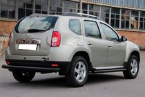 Renault Duster 2008–2017 Bakre rak båge Black (rostfritt stål) foto 2
