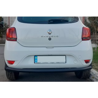 Bakre skyddsbåge AK002 Black (rostfritt stål) Renault Sandero 2013–2022 foto 1