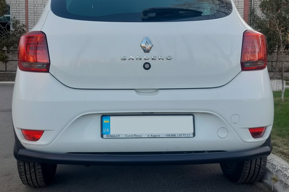 Renault Sandero 2013–2022 Bakre skyddsbåge AK002 Black (rostfritt stål) Image
