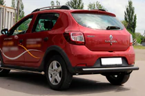 Dacia Sandero 2013–2020 Bakre skyddsbåge AK002 Black (rostfritt stål) foto 2