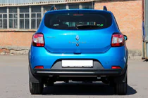 Dacia Sandero 2013–2020 Bakre skyddsbåge AK002 Black (rostfritt stål) foto 4