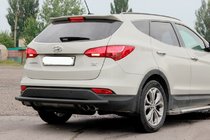 Hyundai Santa Fe 3 2012–2018 Bakre skyddsbåge AK002 Black (rostfritt stål) foto 1