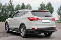 Hyundai Santa Fe 3 2012–2018 Bakre skyddsbåge AK002 Black (rostfritt stål) foto 2