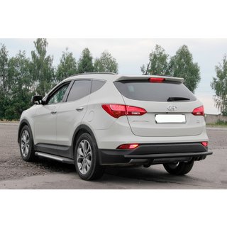 Bakre skyddsbåge AK002 Black (rostfritt stål) Hyundai Santa Fe 3 2012–2018 foto 2