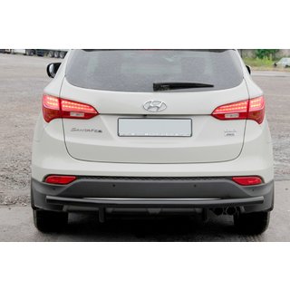 Bakre skyddsbåge AK002 Black (rostfritt stål) Hyundai Santa Fe 3 2012–2018 foto 3