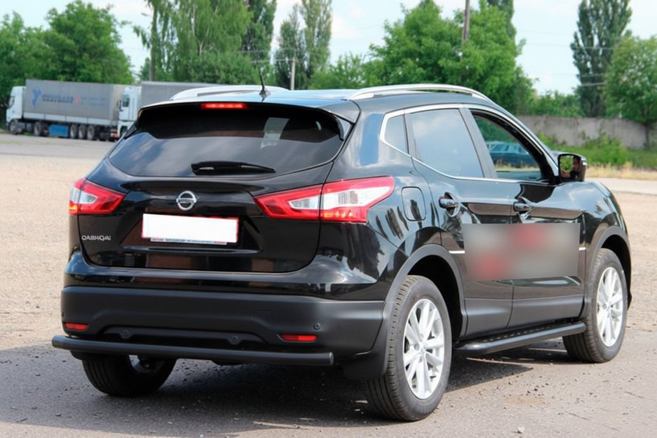 Nissan Qashqai 2014–2021 Bakre skyddsbåge AK002 Black (rostfritt stål) Foto 1