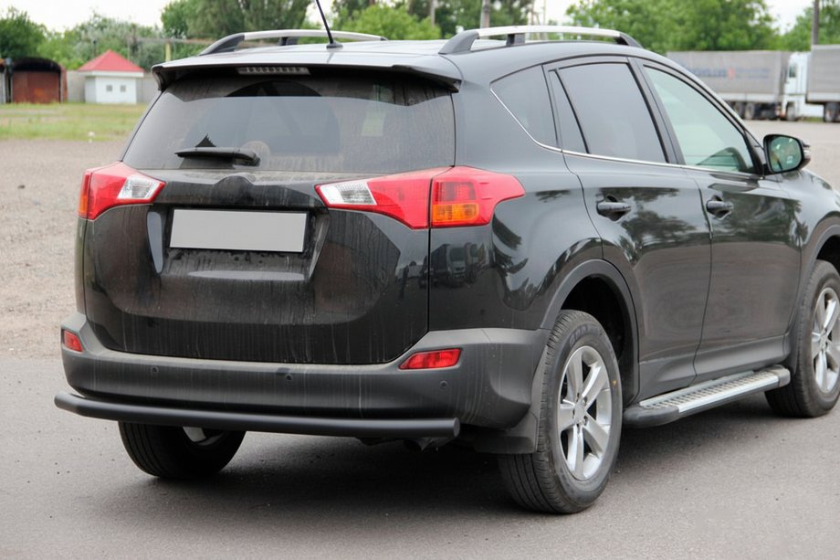 Toyota Rav 4 2013–2018 Bakre skyddsbåge AK002 Black (rostfritt stål) Image