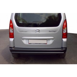 Bakre skyddsbåge Black (rostfritt stål) 60 mm Citroen Berlingo 2008–2018 foto 1