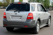 Kia Sorento I BL 2002–2009 Bakre skyddsbåge AK002 Black (rostfritt stål) foto 2