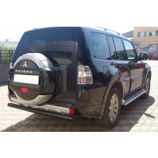Bakre skyddsbåge AK002 Black (rostfritt stål) Mitsubishi Pajero Wagon III 1999–2006 foto 3