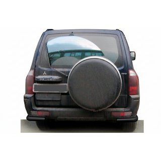 Bakre skyddsbåge AK003 Black (rostfritt stål) Mitsubishi Pajero Wagon III 1999–2006 foto 1