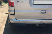 Mercedes Vito W639 2004–2014 Bakre hörnskydd AK003 Black (2 st, rostfritt) för medellång och lång hjulbas foto 5
