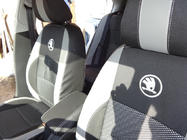 Skoda Octavia II A5 2006–2010 Sätesöverdrag (konstläder↗tyg, Premium) foto 10