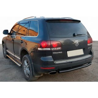 Bakre skyddsbåge AK002 Black (2 st, rostfritt) Volkswagen Touareg 2002–2010 foto 1