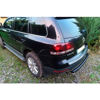 Bakre skyddsbåge AK002 Black (2 st, rostfritt) Volkswagen Touareg 2002–2010 foto 2